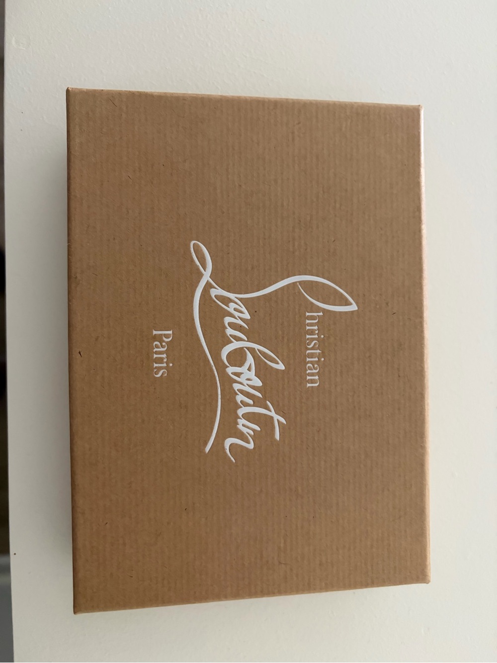 Christian Louboutin Tan Decorative Box with White Logo